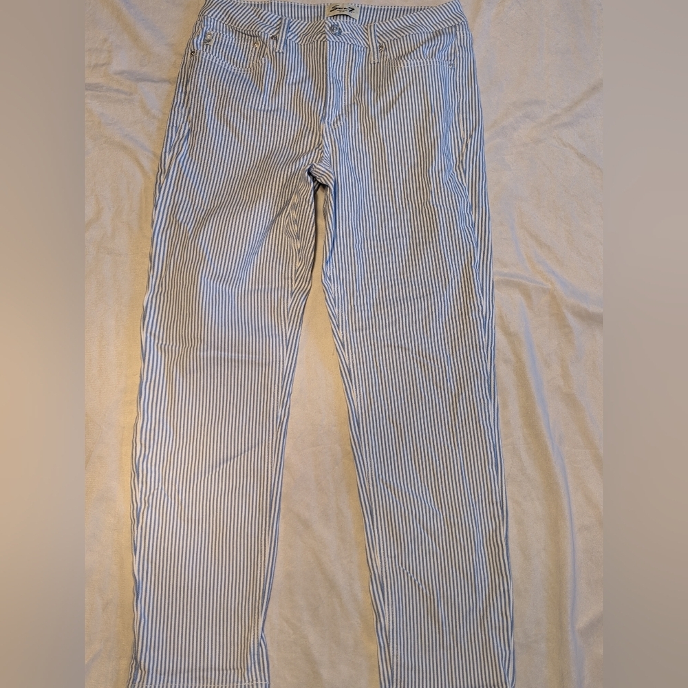 7 For All Man Kind 90s Stripped Straight Jeans Size 8
